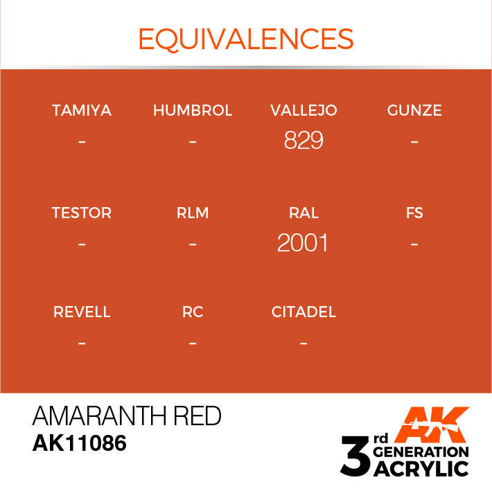 AK Interactive 3G Acrylic Amaranth Red AK11086