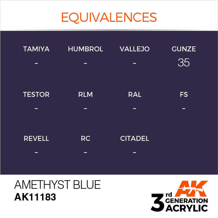 AK Interactive 3G Acrylic Amethyst Blue AK11183