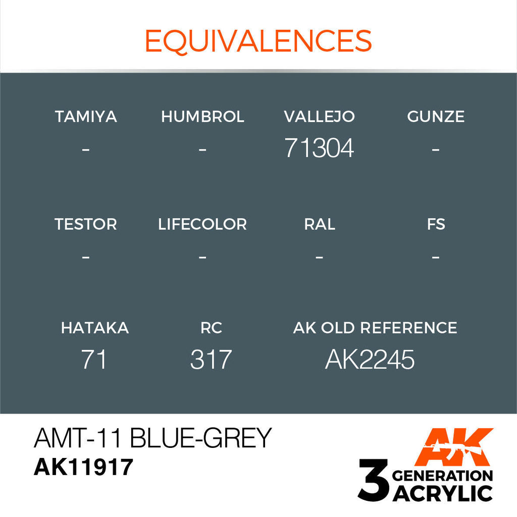 AK Interactive 3G Acrylic AMT-11 Blue-Grey AK11917