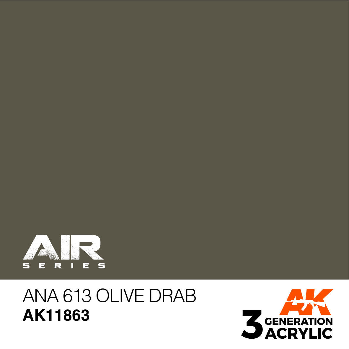 AK Interactive 3G Acrylic ANA 613 Olive Drab AK11863