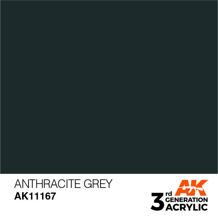 AK Interactive 3G Acrylic Anthracite Grey AK11167