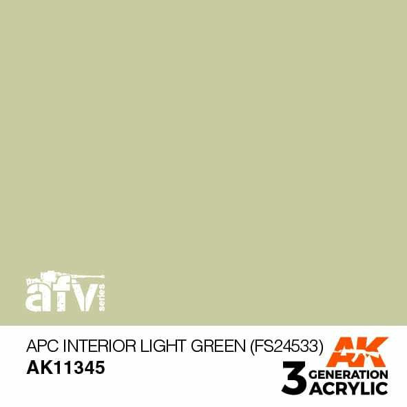 AK Interactive 3G Acrylic APC InteriorLight Green AK11345