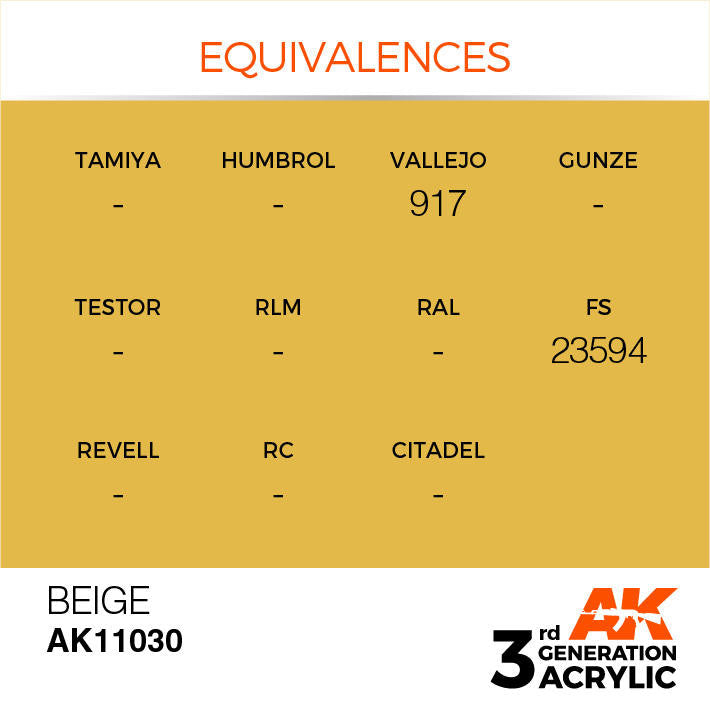 AK Interactive 3G Acrylic Beige AK11030