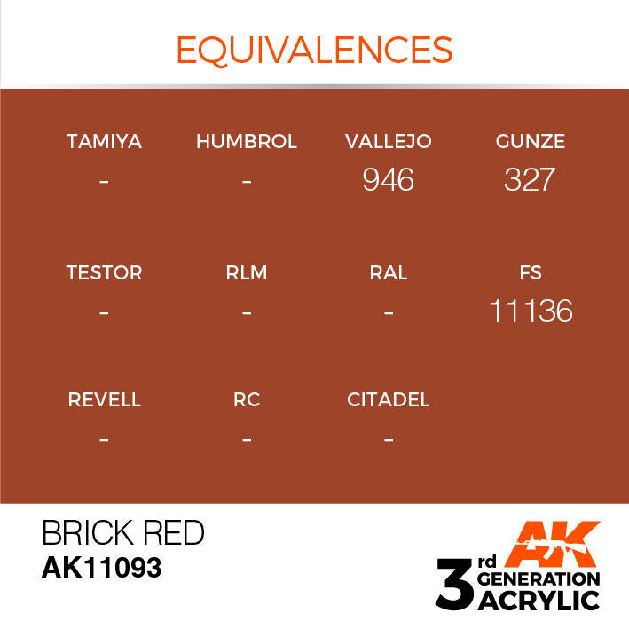 AK Interactive 3G Acrylic Brick Red AK11093