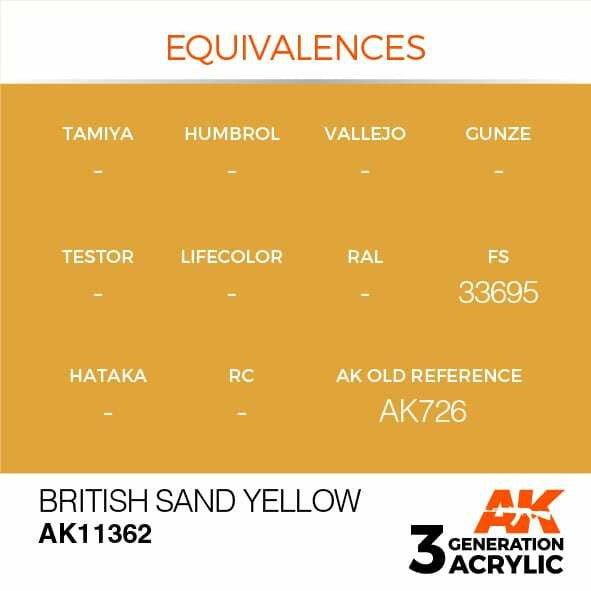 AK Interactive 3G Acrylic British Sand Yellow AK11362