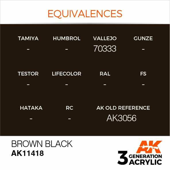 AK Interactive 3G Acrylic Brown Black AK11418