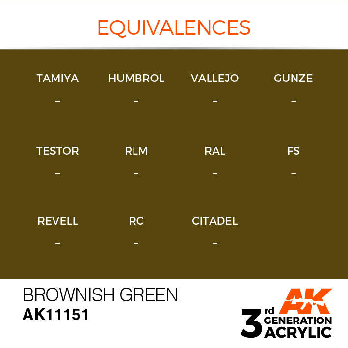 AK Interactive 3G Acrylic Brownish Green AK11151