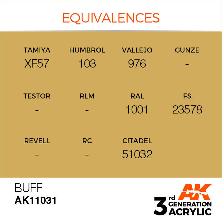 AK Interactive 3G Acrylic Buff AK11031