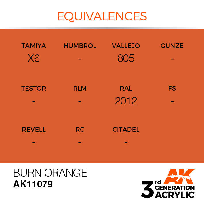 AK Interactive 3G Acrylic Burn Orange AK11079