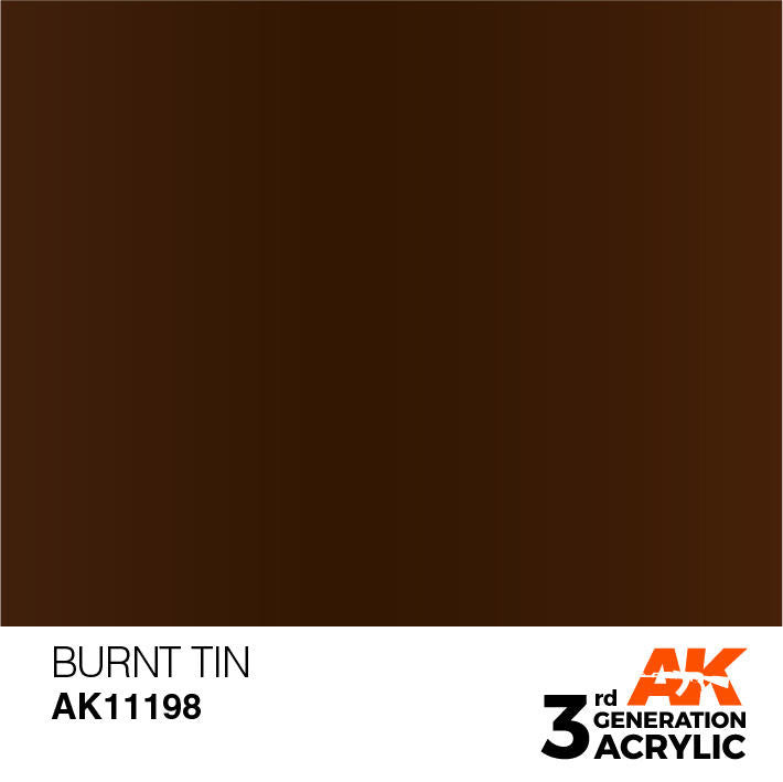 AK Interactive 3G Acrylic Burnt Tin AK11198