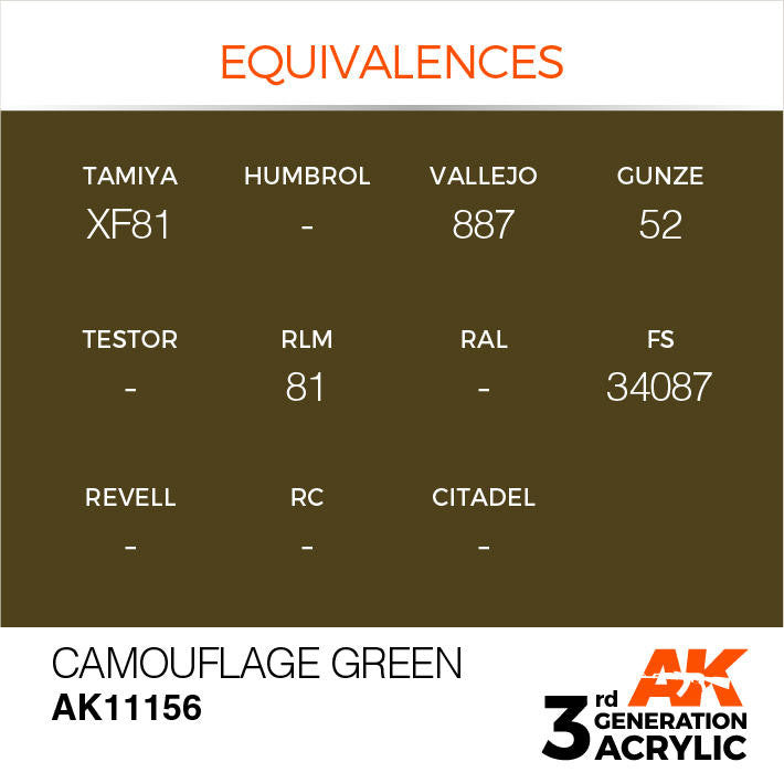 AK Interactive 3G Acrylic Camouflage Green AK11156