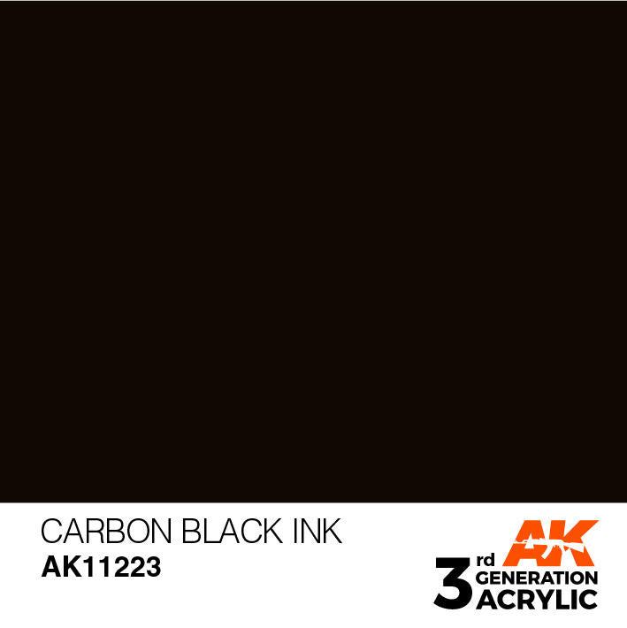 AK Interactive 3G Acrylic Carbon Black Ink AK11223