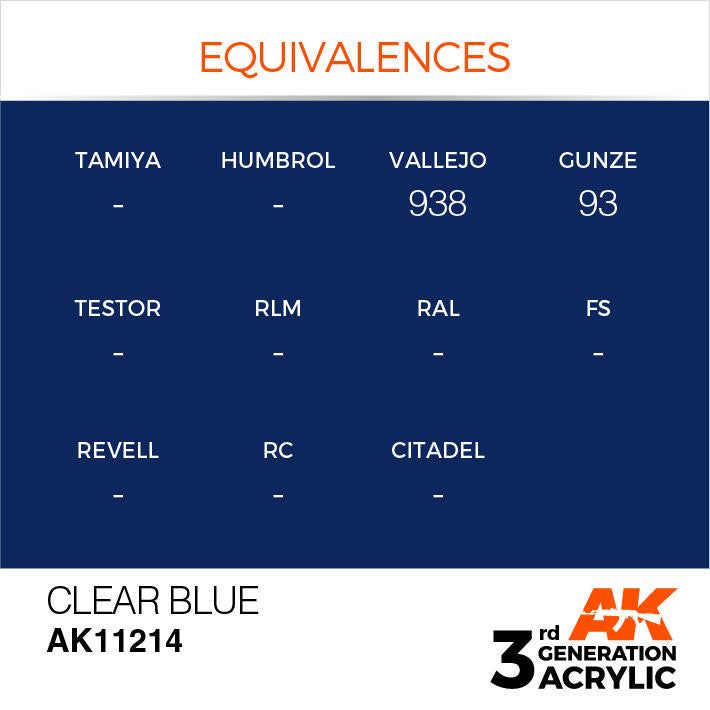 AK Interactive 3G Acrylic Clear Blue AK11214