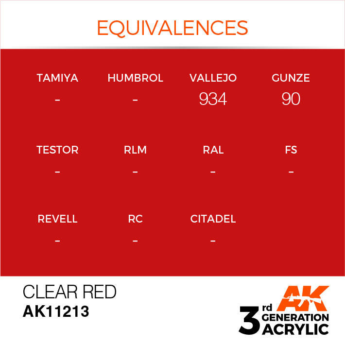 AK Interactive 3G Acrylic Clear Red AK11213