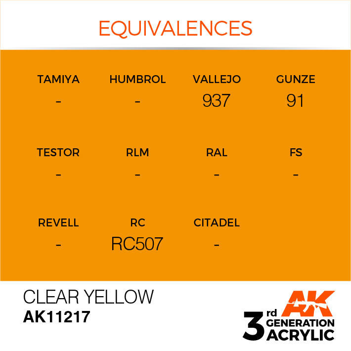 AK Interactive 3G Acrylic Clear Yellow AK11217