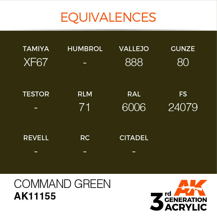 AK Interactive 3G Acrylic Command Green AK11155