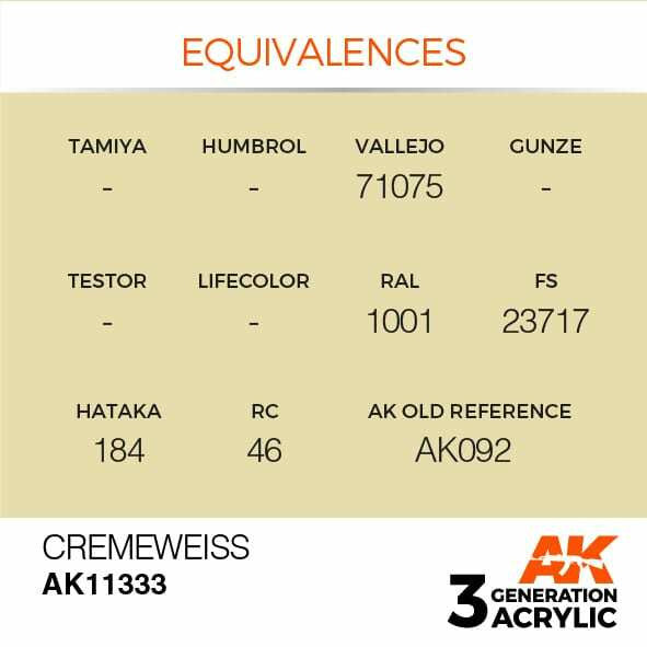 AK Interactive 3G Acrylic Cremeweiss AK11333