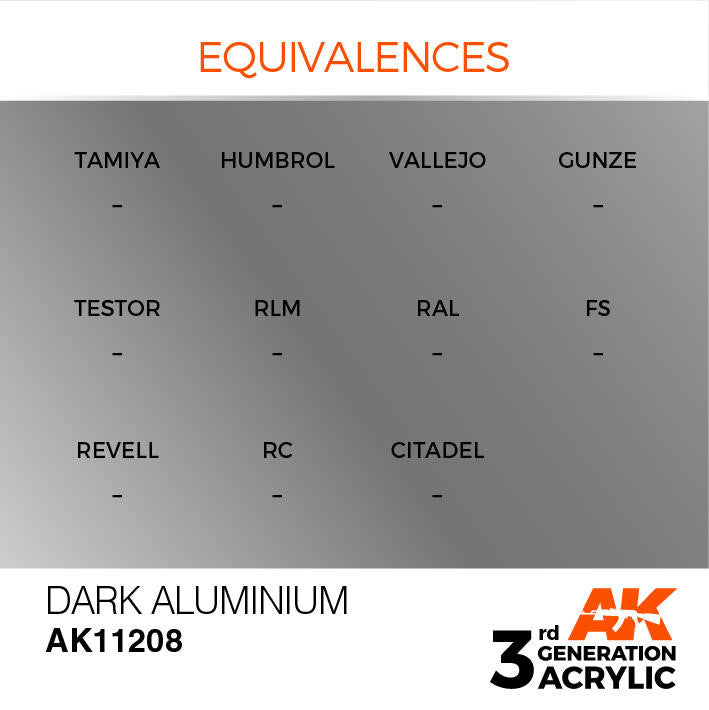 AK Interactive 3G Acrylic Dark Aluminium AK11208