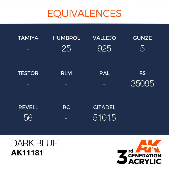 AK Interactive 3G Acrylic Dark Blue AK11181