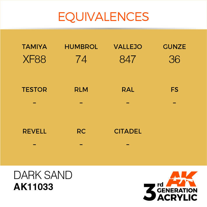 AK Interactive 3G Acrylic Dark Sand AK11033