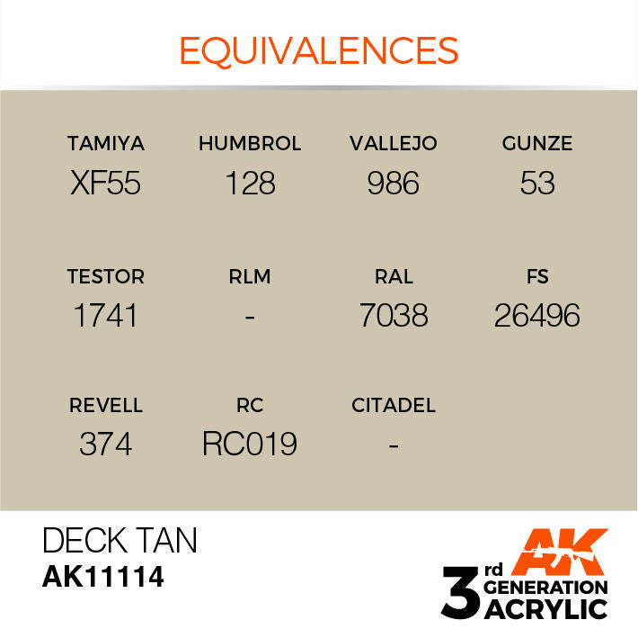AK Interactive 3G Acrylic Deck Tan AK11114