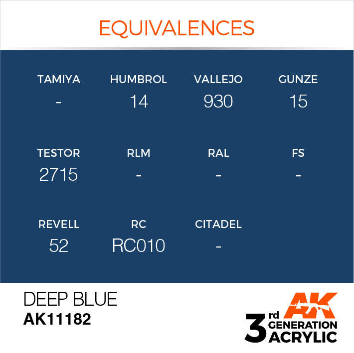 AK Interactive 3G Acrylic Deep Blue AK11182