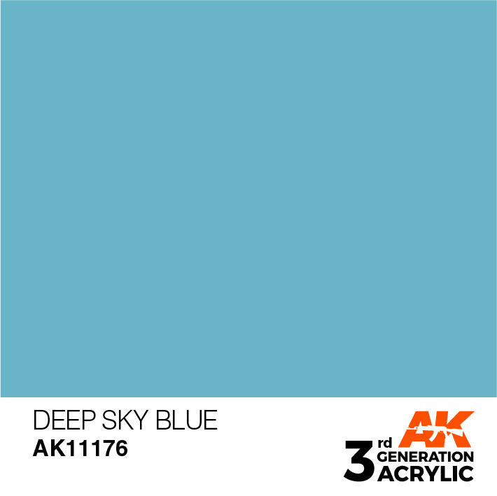 AK Interactive 3G Acrylic Deep Sky Blue AK11176
