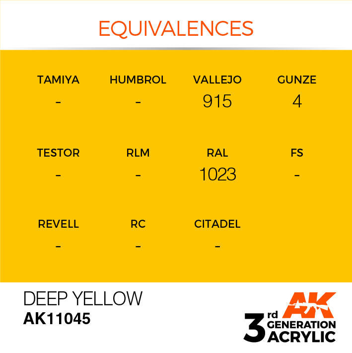 AK Interactive 3G Acrylic Deep Yellow AK11045