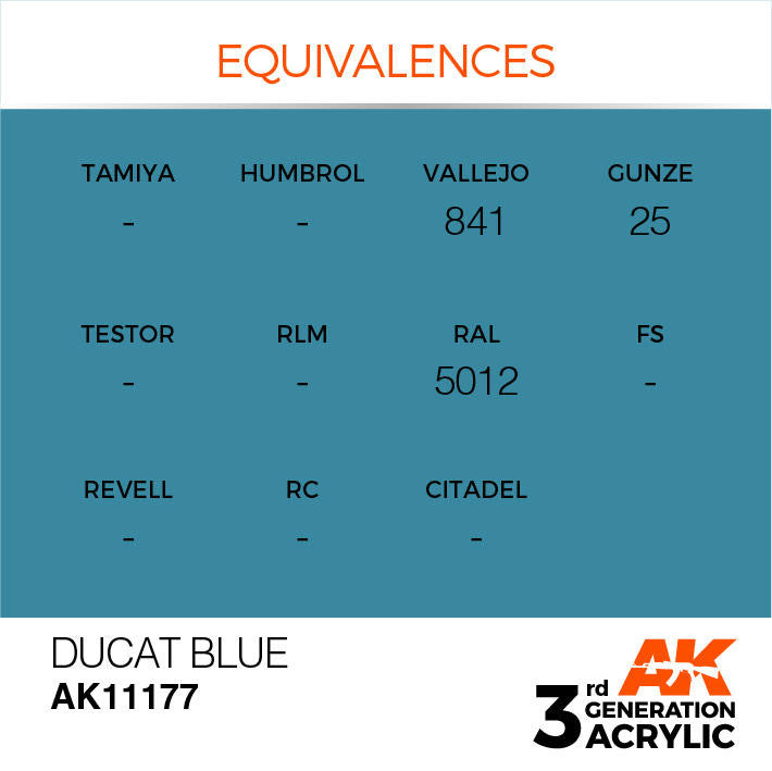 AK Interactive 3G Acrylic Ducat Blue AK11177