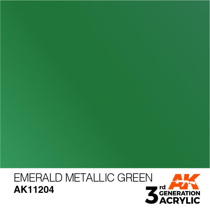 AK Interactive 3G Acrylic Emerald Metallic Green AK11204