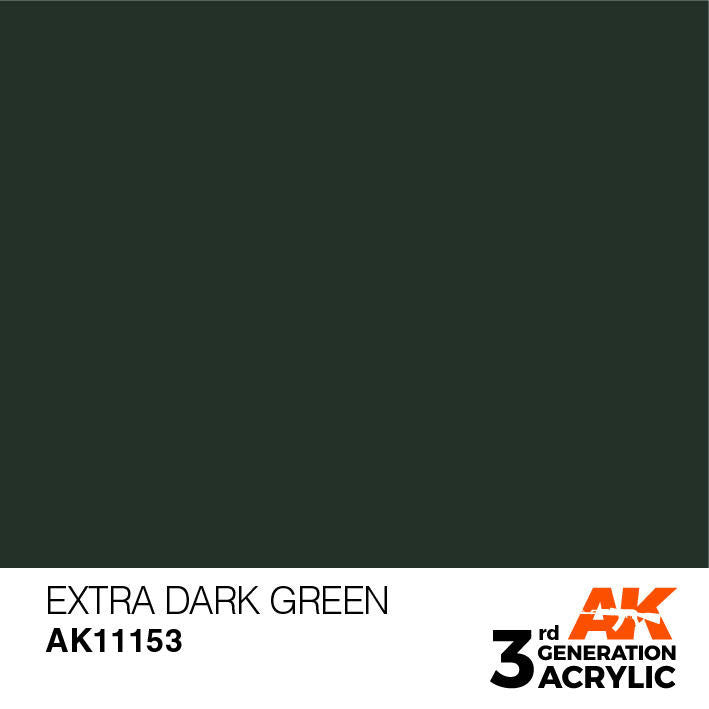 AK Interactive 3G Acrylic Extra Dark Green AK11153
