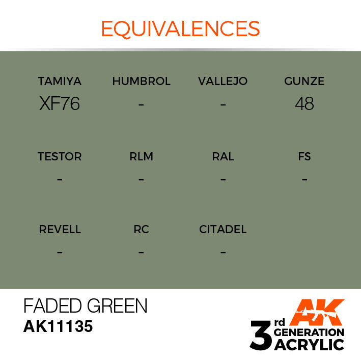 AK Interactive 3G Acrylic Faded Green AK11135
