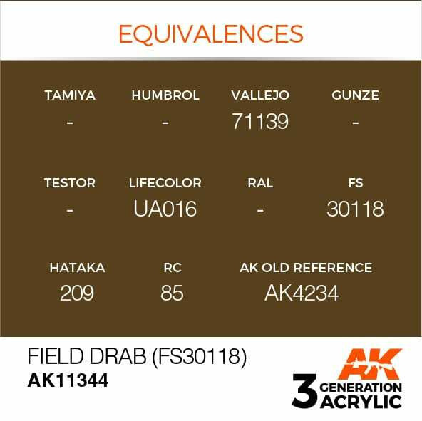 AK Interactive 3G Acrylic Field Drab AK11344