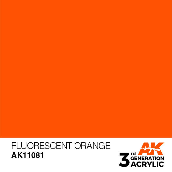 AK Interactive 3G Acrylic Fluorescent Orange AK11081