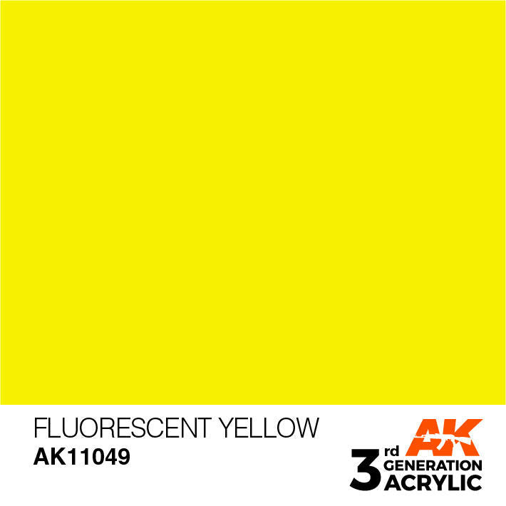AK Interactive 3G Acrylic Fluorescent Yellow AK11049