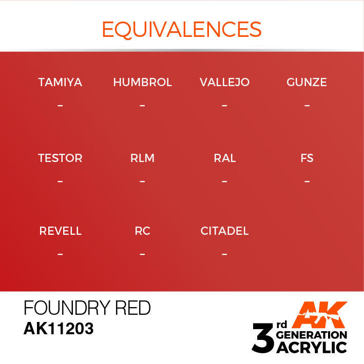AK Interactive 3G Acrylic Foundry Red AK11203