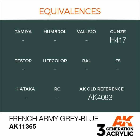 AK Interactive 3G Acrylic French Army Grey-Blue AK11365