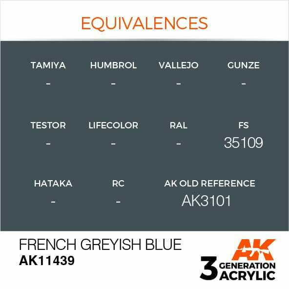 AK Interactive 3G Acrylic French Greyish Blue AK11439