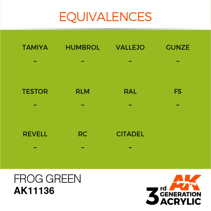 AK Interactive 3G Acrylic Frog Green AK11136