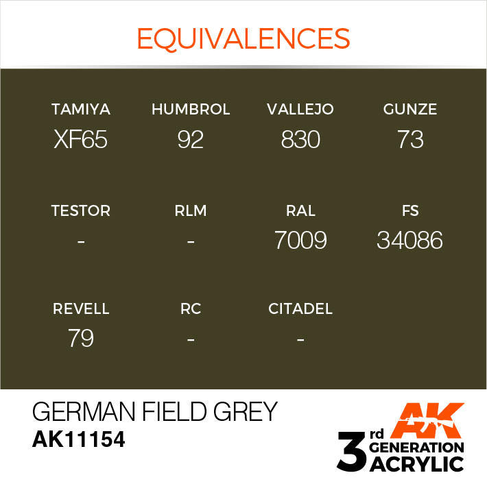 AK Interactive 3G Acrylic German Field Grey AK11154