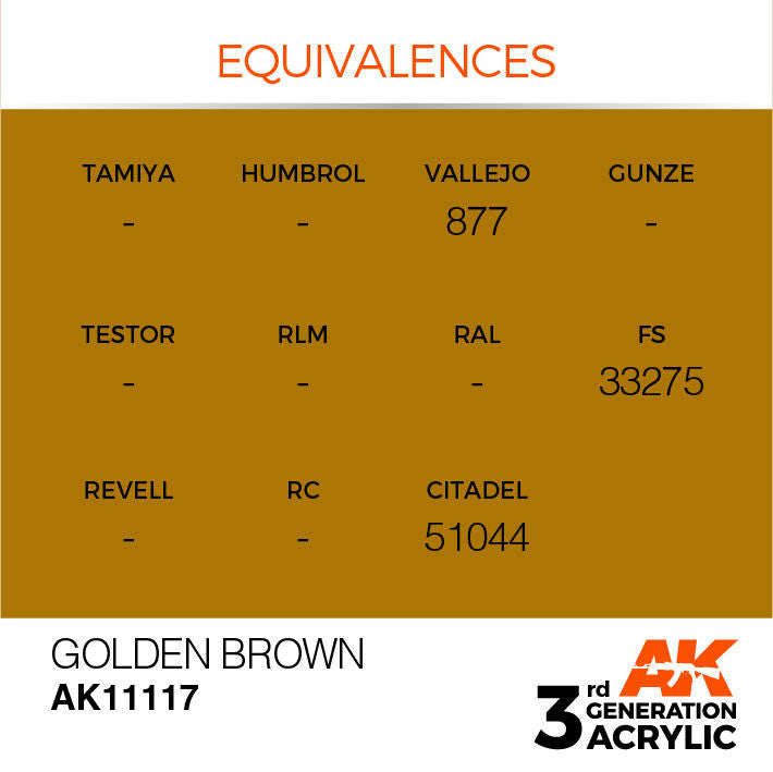 AK Interactive 3G Acrylic Golden Brown AK11117