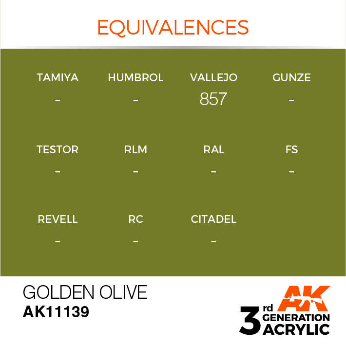AK Interactive 3G Acrylic Golden Olive AK11139