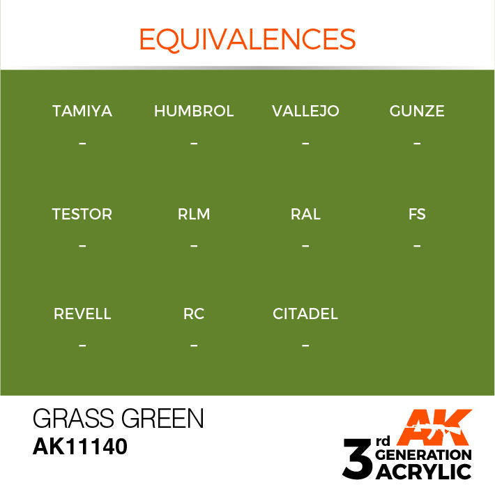 AK Interactive 3G Acrylic Grass Green AK11140
