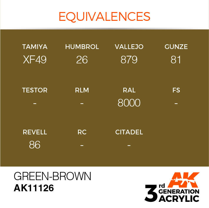AK Interactive 3G Acrylic Green Brown AK11126