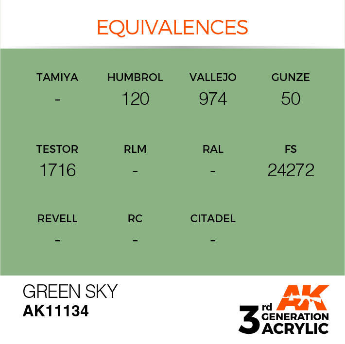 AK Interactive 3G Acrylic Green Sky AK11134