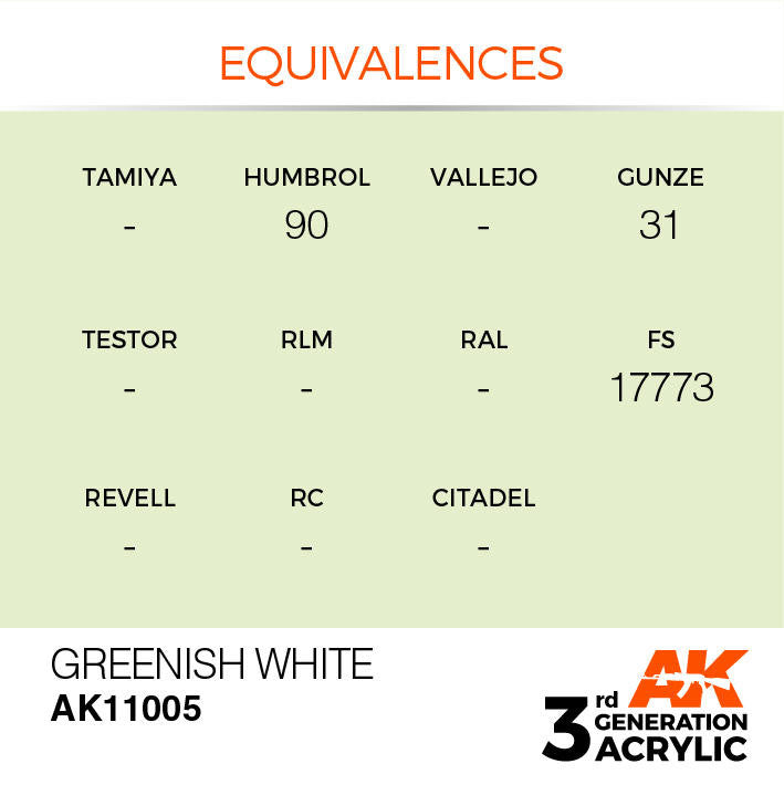 AK Interactive 3G Acrylic Greenish White AK11005