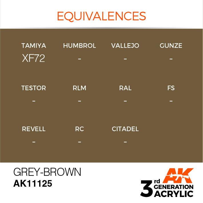 AK Interactive 3G Acrylic Grey Brown AK11125