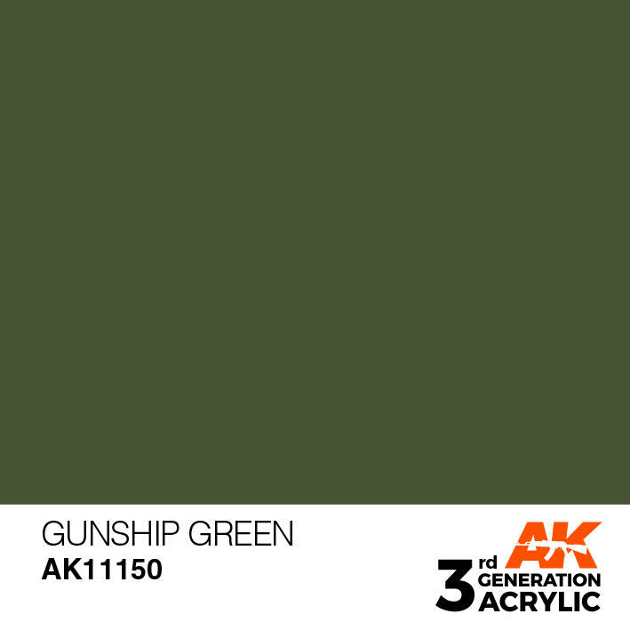 AK Interactive 3G Acrylic Gunship Green AK11150