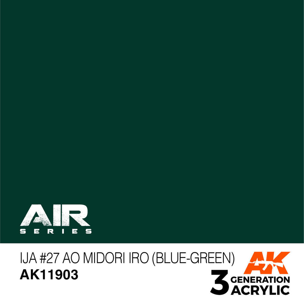 AK Interactive 3G Acrylic IJA #27 AO Midori IRO Blue-Green AK11903