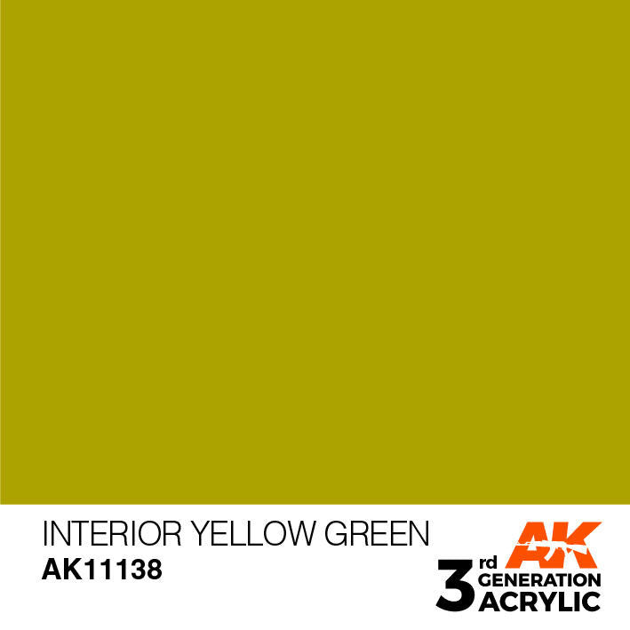 AK Interactive 3G Acrylic Interior Yellow Green AK11138